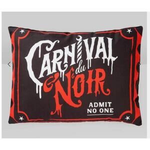Killstar SIDESHOW Cushion Statement Pillow Carnival du Noir Admit No One Blk NWT